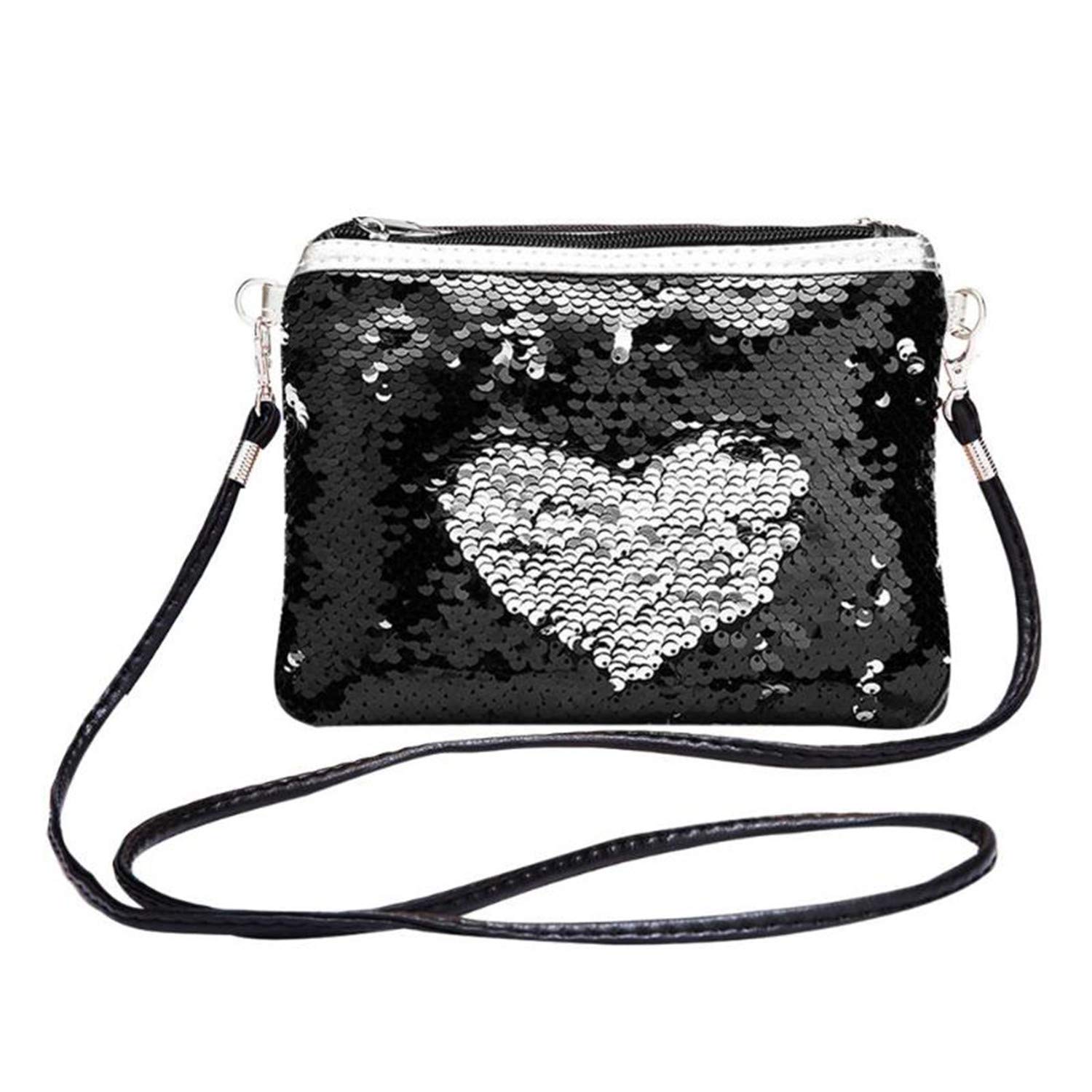 Fashion Teenage Girls Clutch Sequins Shoulder Bags Handbag Messenger Bag