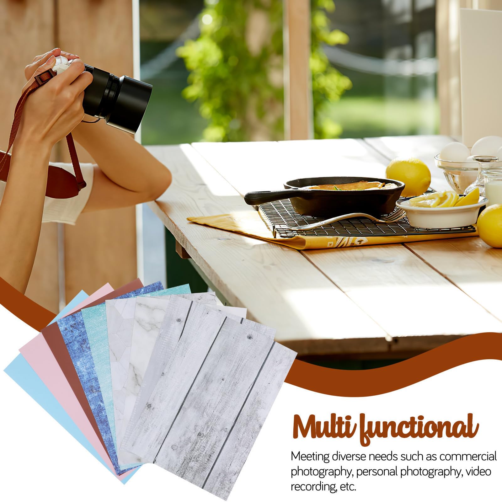 Set Sfondi Fotografici da Tavolo, Doppia Faccia