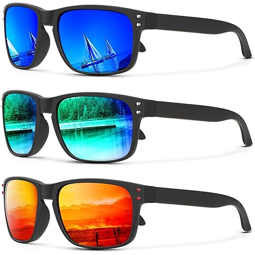 KALIYADI Polarized Sunglasses for Men and Women Vintage Style Sun Glasses for Fishing Running Driving with UV Protection