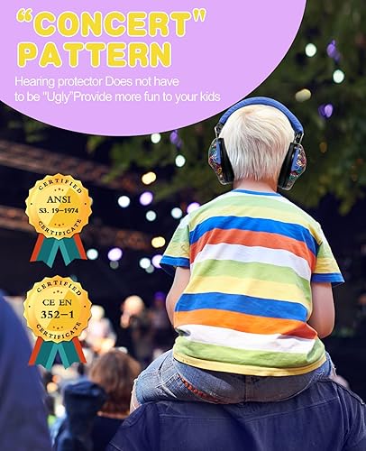 Miniatura 7 de PROHEAR 032 - Protección de oídos para niños, NRR 25dB, orejeras para niños, diadema ajustable, orejeras de seguridad para eventos deportivos,