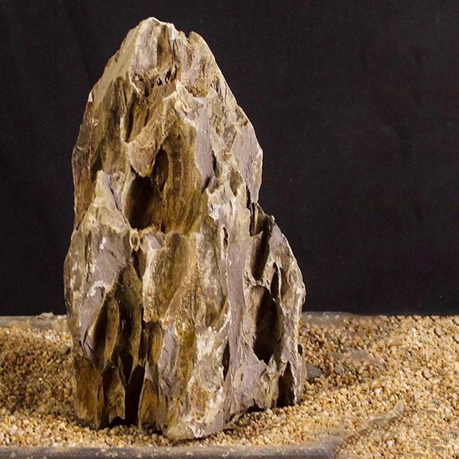 Roca porosa falsa, paisaje decorativo de acuario con base de corte plano, para pecera, terrario, bonsái y paisajismo acuático
