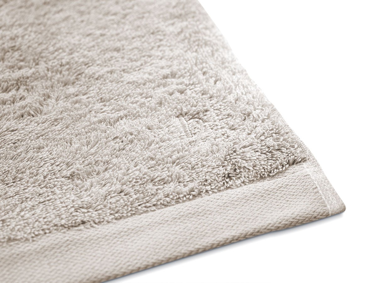 Herzbach Home Badtextilien Bundle Pura Sandgrau 6er Handtuch-Set Badvorleger 60x90 cm 100% Baumwolle