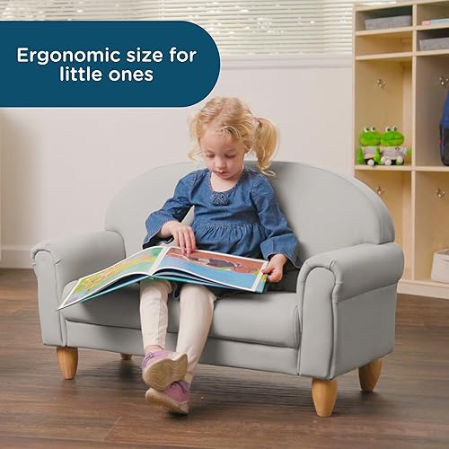 Miniatura 128 de Children's Factory As We Grow CF805-196 - Silla para niños pequeños, color rojo, asiento flexible para guardería o preescolar, silla de lectura para