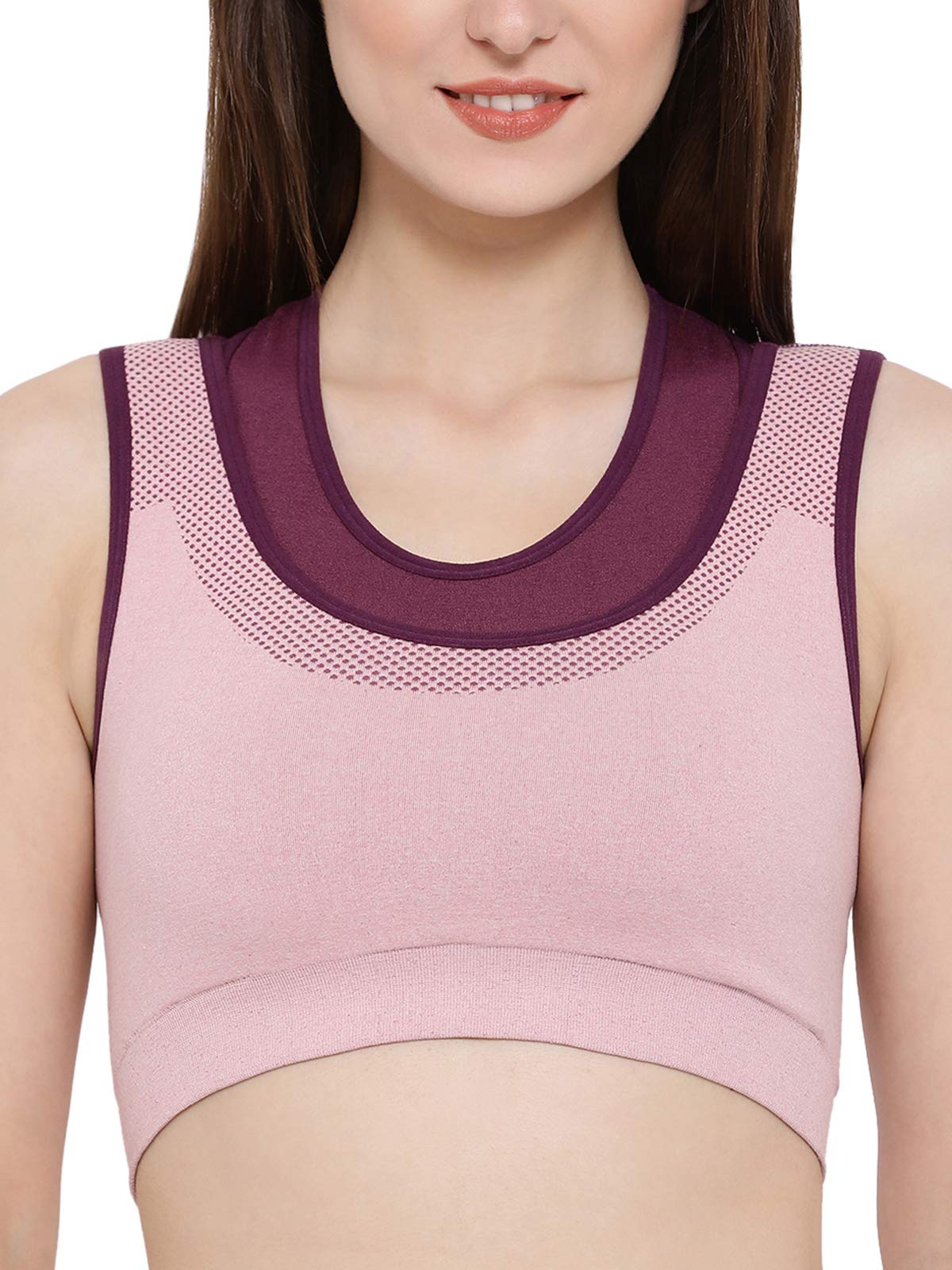 Women's Padded Seamless Sports Bra with Racerback-image-44