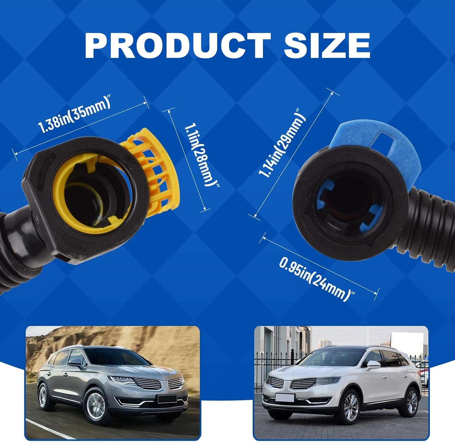 Vapor Canister Purge Valve,Canister Purge Solenoid Valve Replacement with pipe Compatible with 2015 2016 2017 2018 2019 Ford Edge 2.0 F2GZ9D289A