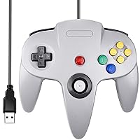 Vista 1 de controlador clásico N64, controlador N64 USB con cable para PC Game pad Joystick, controlador N64 Bit USB con cable Game Stick Joy pad para Windows