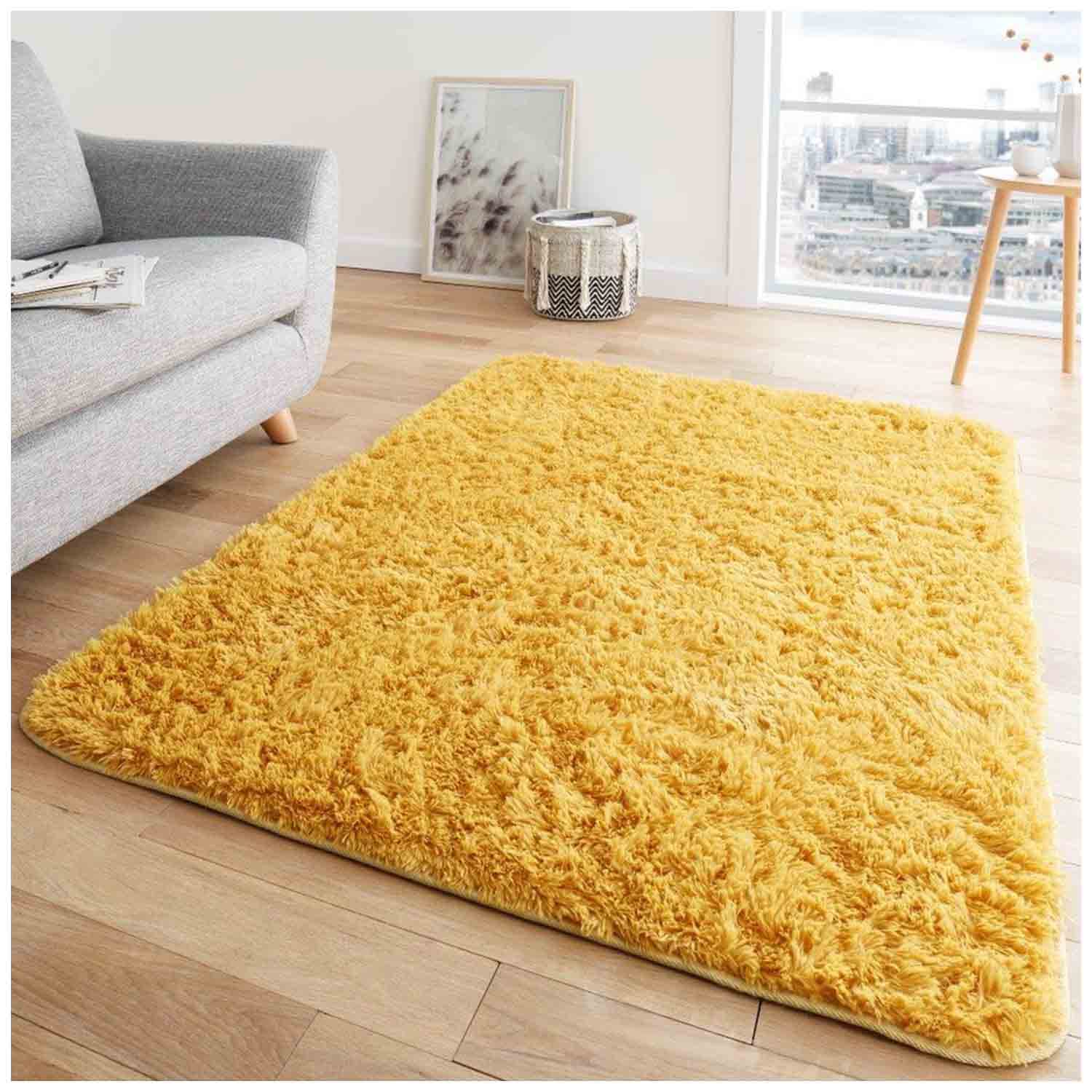 GC GAVENO CAVAILIA Fluffy Area Rugs, Ochre, 200X290