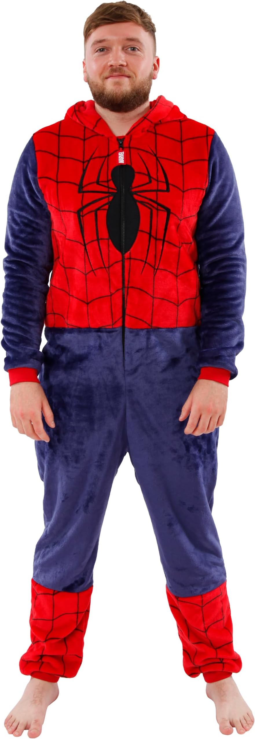 MarvelOnesies For Men | Mens Spider-Man Onesie | Spiderman Adult Costume | Official Spiderman Merchandise