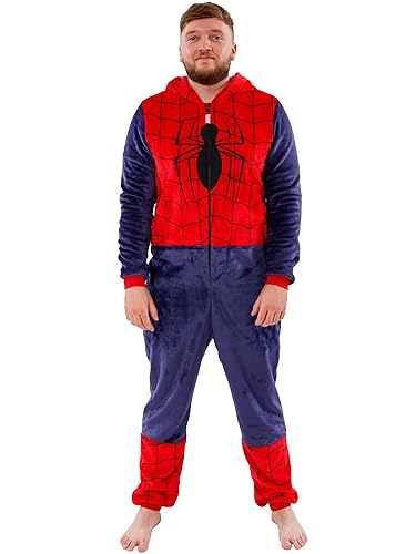 Marvel Onesies For Men | Mens Spider-Man Onesie | Spiderman Adult Costume | Official Spiderman Merchandise - Large