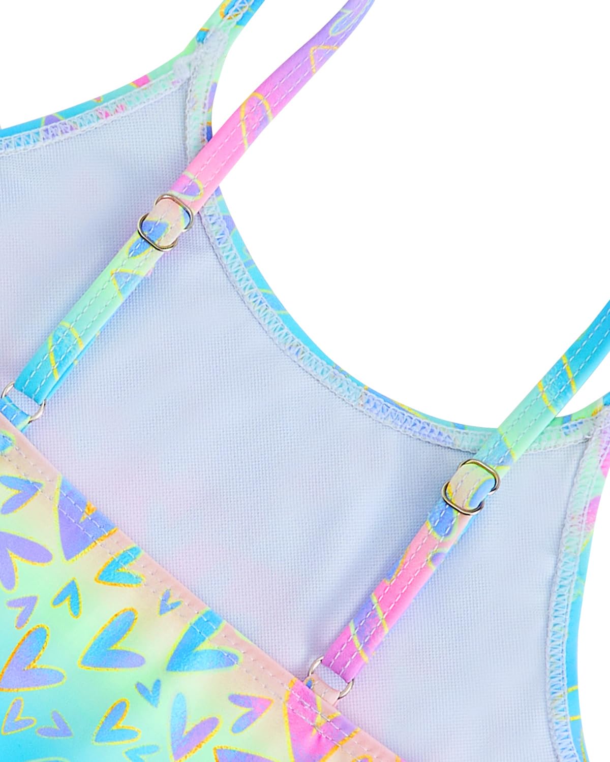 Badeanzug Mädchen Kinder Einteiliger Schwimmanzug Mädchen Hawaii Verstellbare Träger UV Badebekleidung 4-11 Jahre
