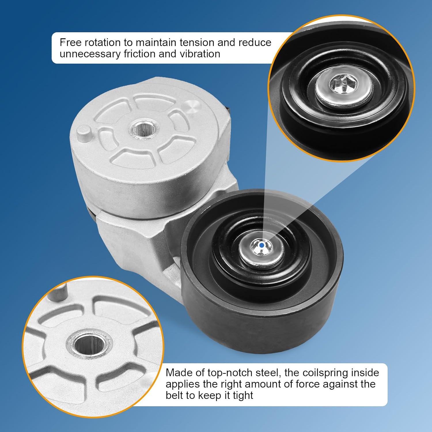 JDMSPEED New Belt Tensioner Pully Replacement For Dodge Ram Cummins 5.9L Diesel 1989-2002 12V 24V