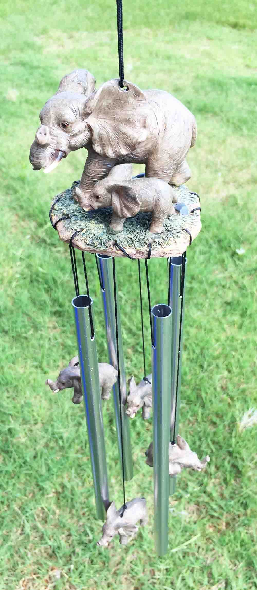 Carillon éléphant des Plaines pour terrasse et décor de jardin