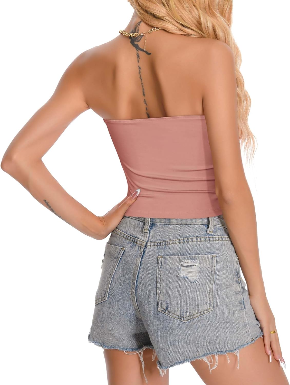 Women Tube Tops Strapless Shirt Summer Outfits Bandeau Basic Crop Top Y2k Going Out - Image 5
