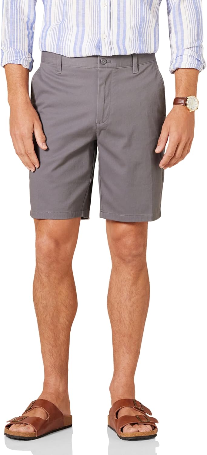 Amazon Essentials Men's Slim-Fit 9" Stretch Chino Short 32 Charcoal