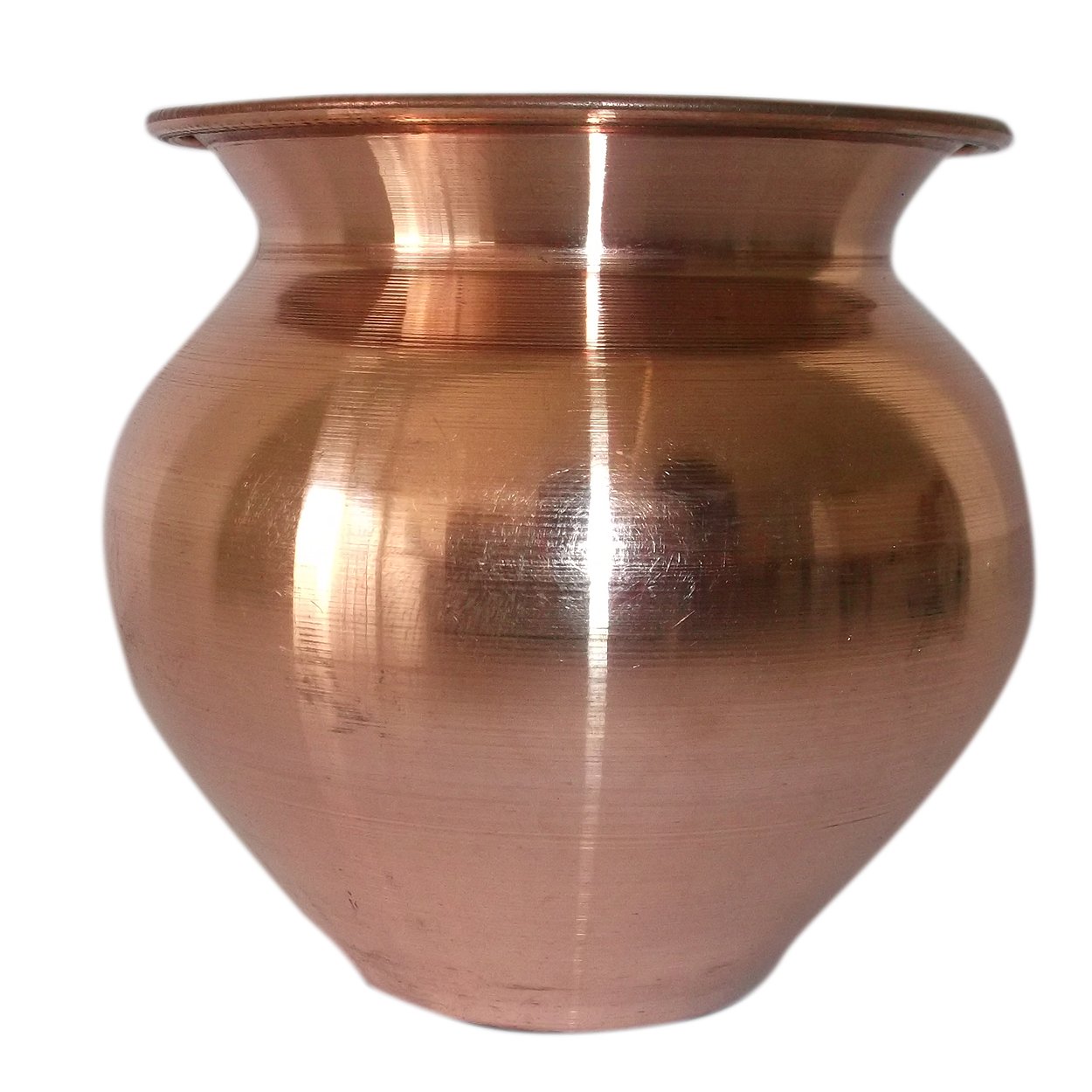 SHIV SHAKTI ARTS 3.5 X 3.25 X 3.5 In Handmade 100% Pure Copper Pot Volume 300 Ml Set Of 3 Small Copper Pooja Kalash For Yoga Surya Namskar Storage Water Indian Yoga Ayurveda For Good Health