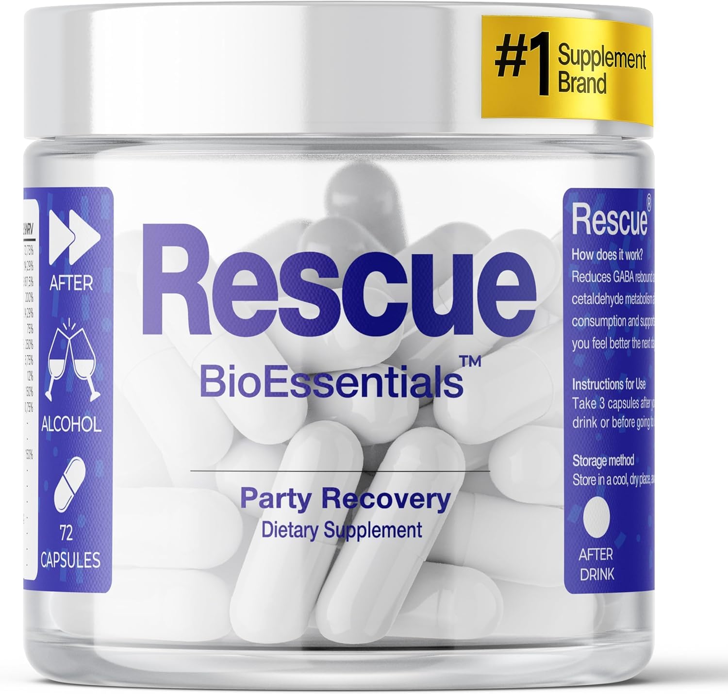 Restore – Post-Party Leber Komplex – Leberschutz & Regeneration – DHM Dihydromyricetin 894mg & NAC 300mg – Mariendistel 250mg & Kudzu + Elektrolyte – 72 Kapseln · 24 Anlässe