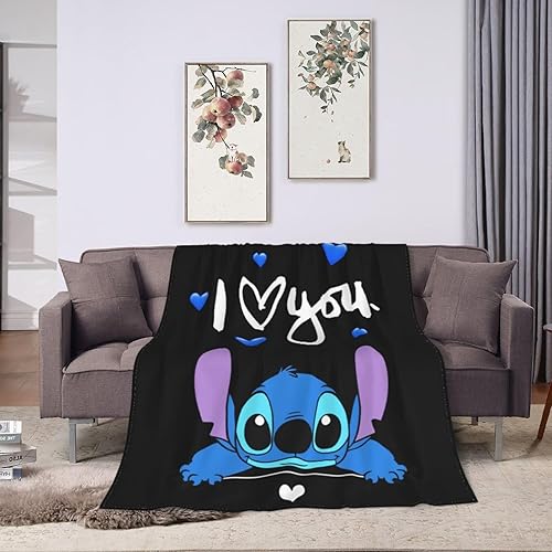Miniatura 7 de Manta de franela de dibujos animados súper suave, regalos de ropa de cama para niños y adultos durante todas las estaciones, 50 x 40 pulgadas