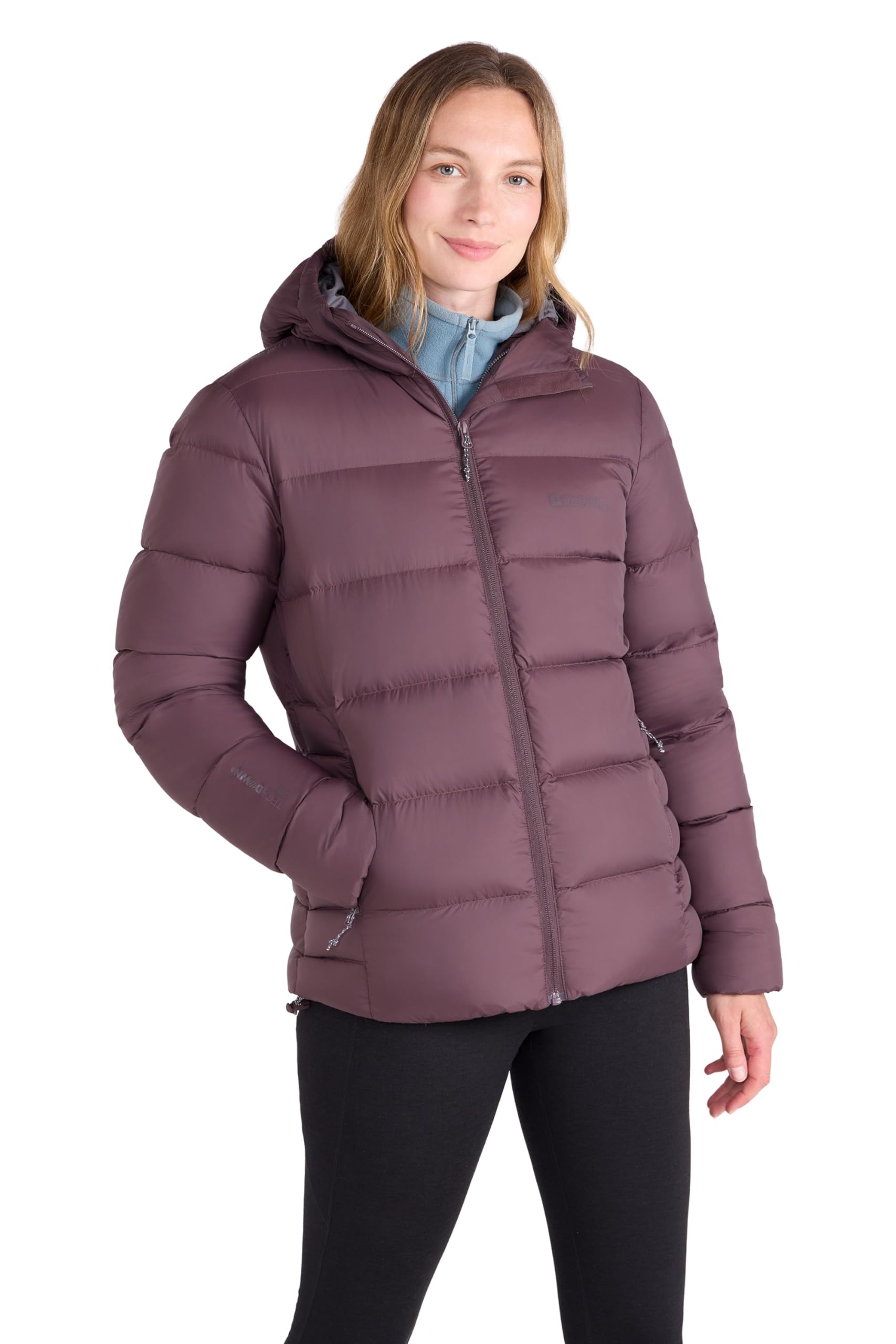 Stratus Womens Hooded Packable Extreme Down Jacket - Purple