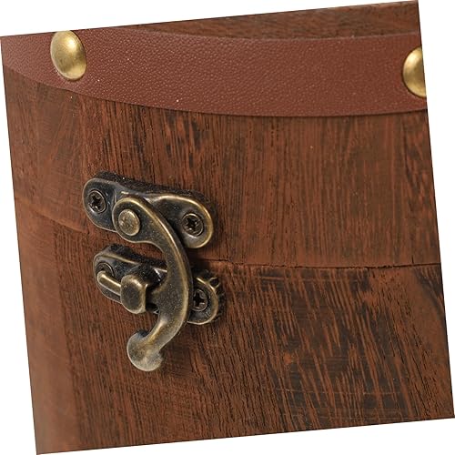 Miniatura 5 de Alipis Caja de té de estilo vintage Set Cubo de té de madera Soporte de almacenamiento portátil Estilo marrón claro