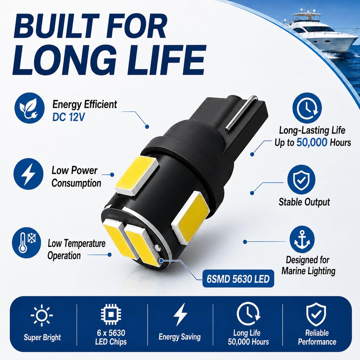 4pcs 194 LED Bombilla, shangyuan 168 2825 W5 W LED T10 cuña Super Bright 6SMD 5630 chip para coche interior cúpula mapa puerta cortesía lámpara de luces de la matrícula Luz lateral