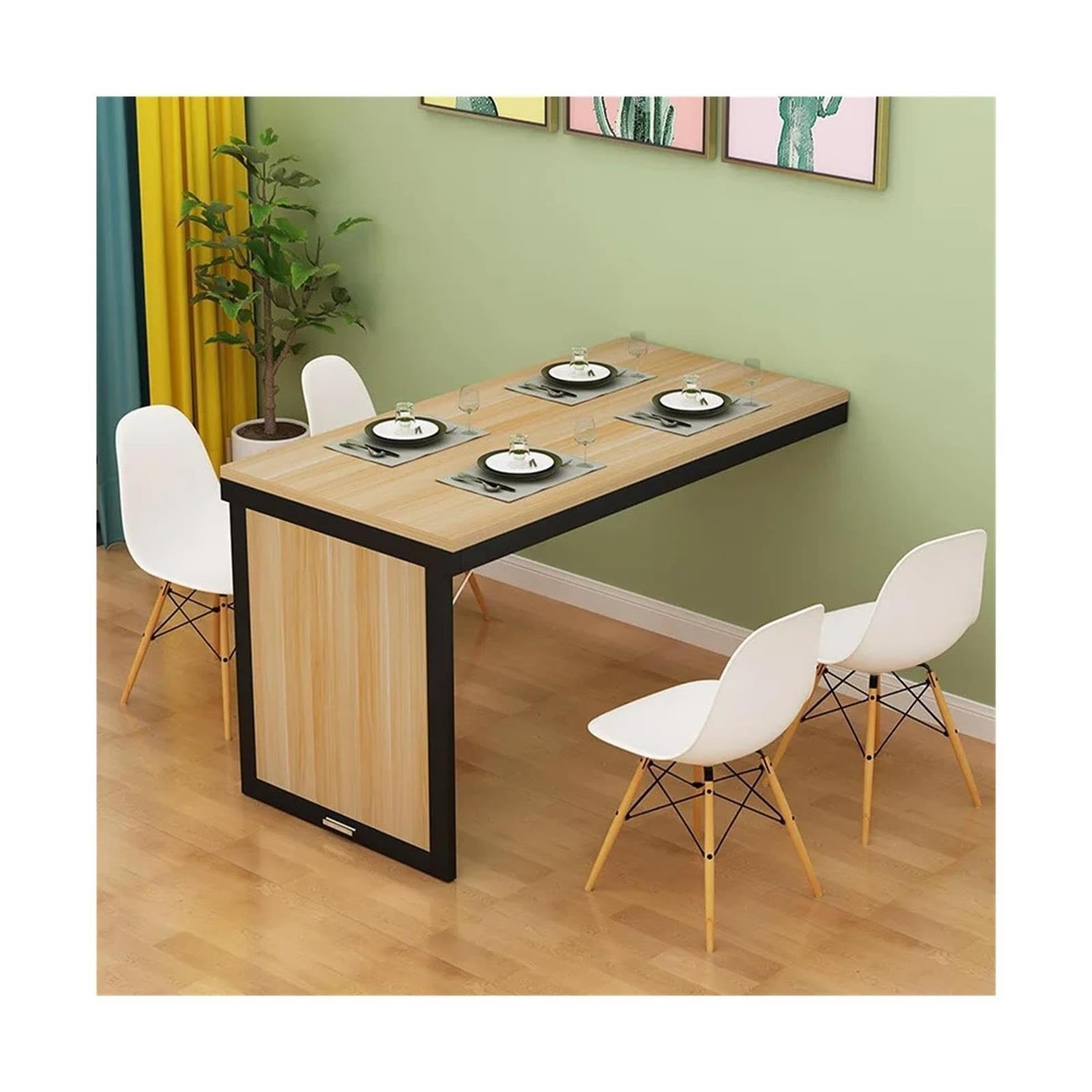 Tavolo Pieghevole a Parete Tavolo pieghevole da pranzo piccolo appartamento for uso domestico semplice consolle cucina(90 L 60 W 75 H)