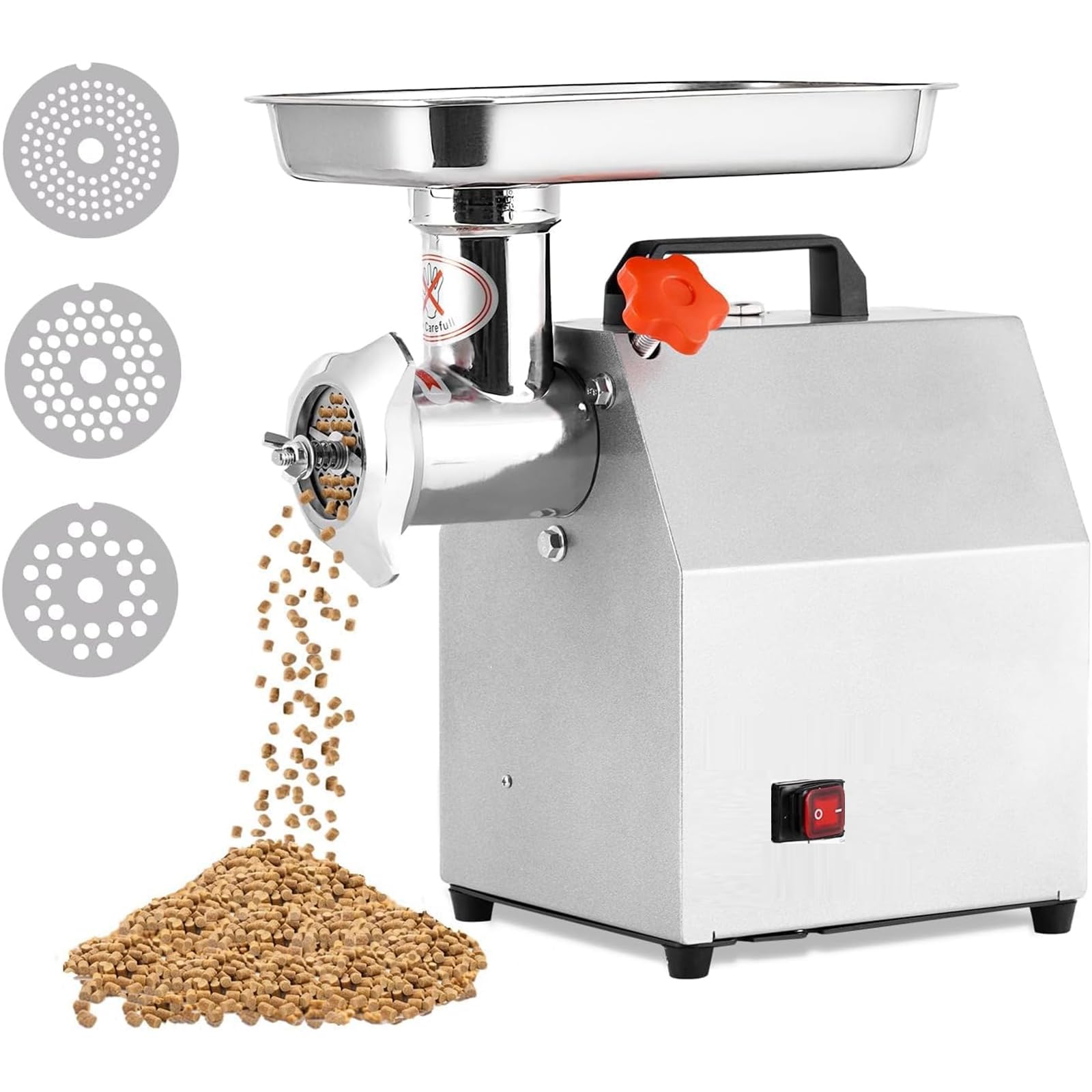 Macchina per pellet per alimenti, 900 W, elettrica per animali, include 3 piastre in pellet per una migliore nutrizione dei mangimi, ideale per negozi di animali e allevatori