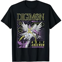 Digimon Holy Angemon Y2K Geometric Collage Monsters T-Shirt