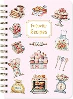 Ceiba Tree Blank Recipe Book: 6x8.6 Inch Hardcover, 140 Pages Pink Flower Baking Cover with Tag Stickers - Ideal Gift for Mom Wife