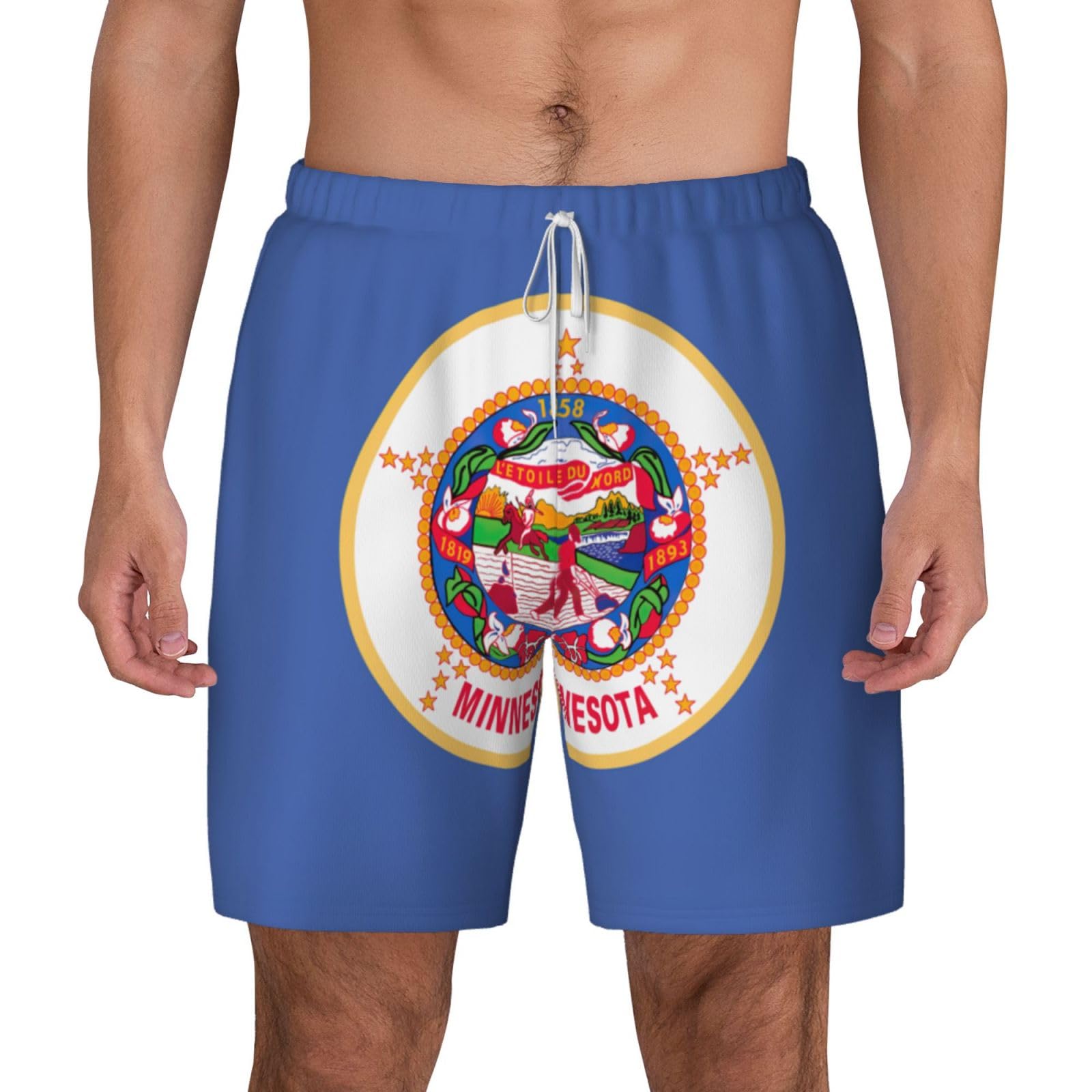 Short de bain homme avec doublure de compression maillot Minnesota original - 8