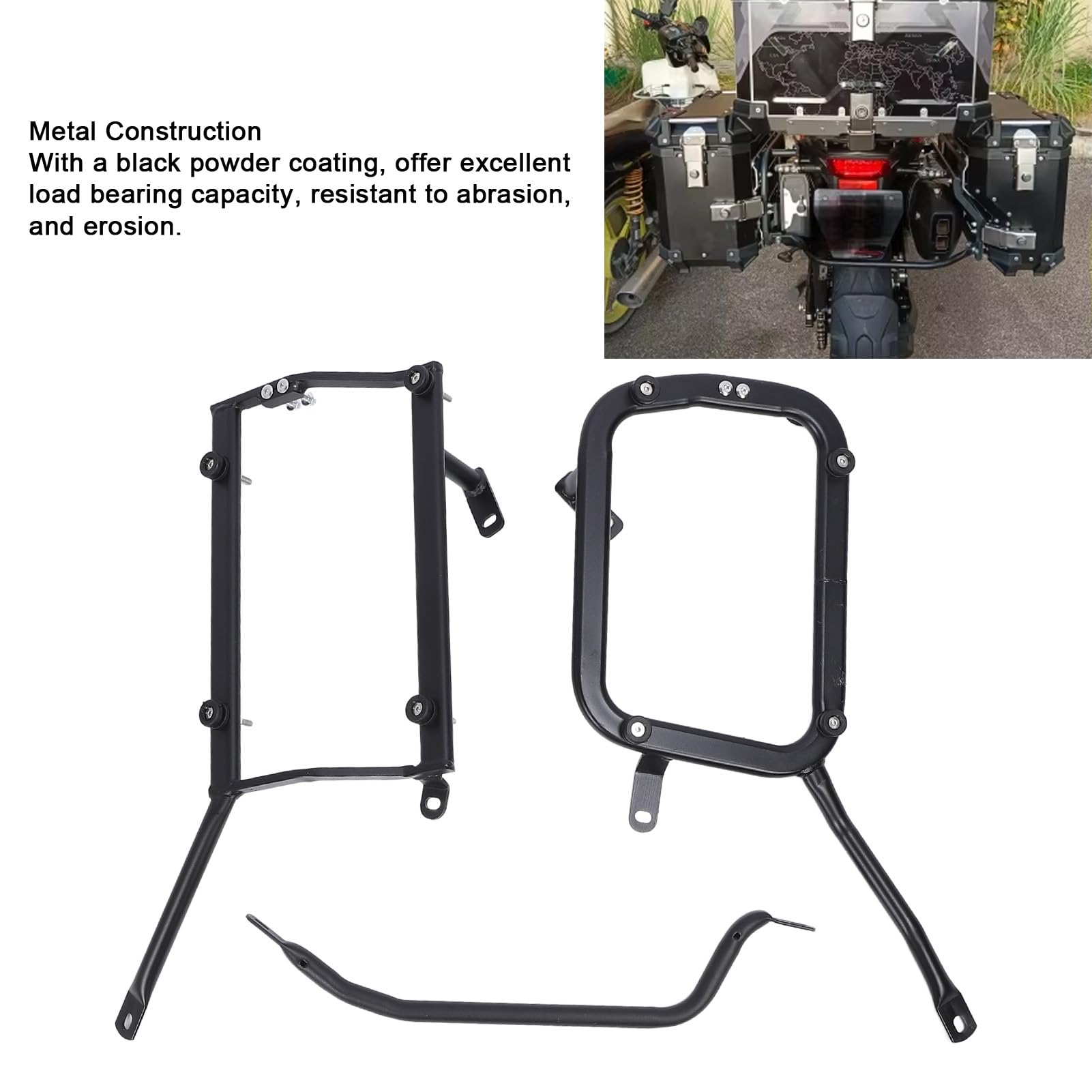 Fabater Portaequipajes Lateral para Motocicleta para TRK 502x, Estante de Almacenamiento Lateral, Reemplazo de Estante de Soporte para Alforjas, Soporte Lateral para Motocicleta