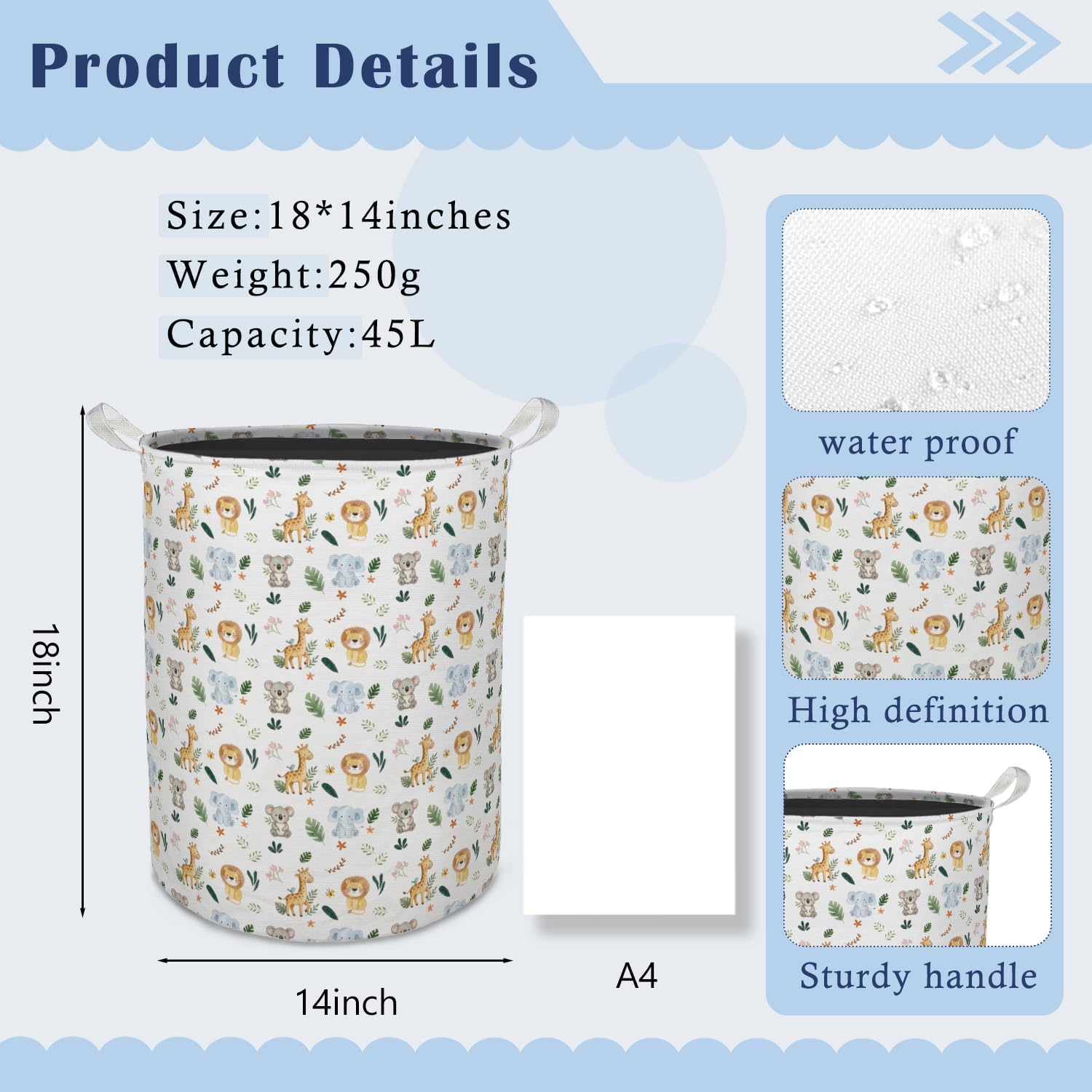 Cute Animal Laundry Basket Hamper image 2