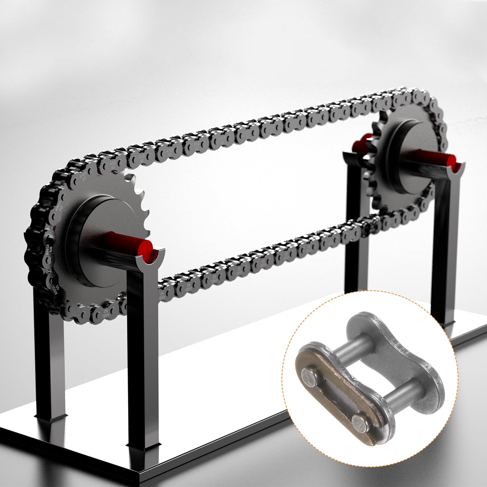 QUARKZMAN 04B-1 Enlaces de Conexión Cadena de Rodillos Acero al Carbono 6mm Paso Enlaces Maestros