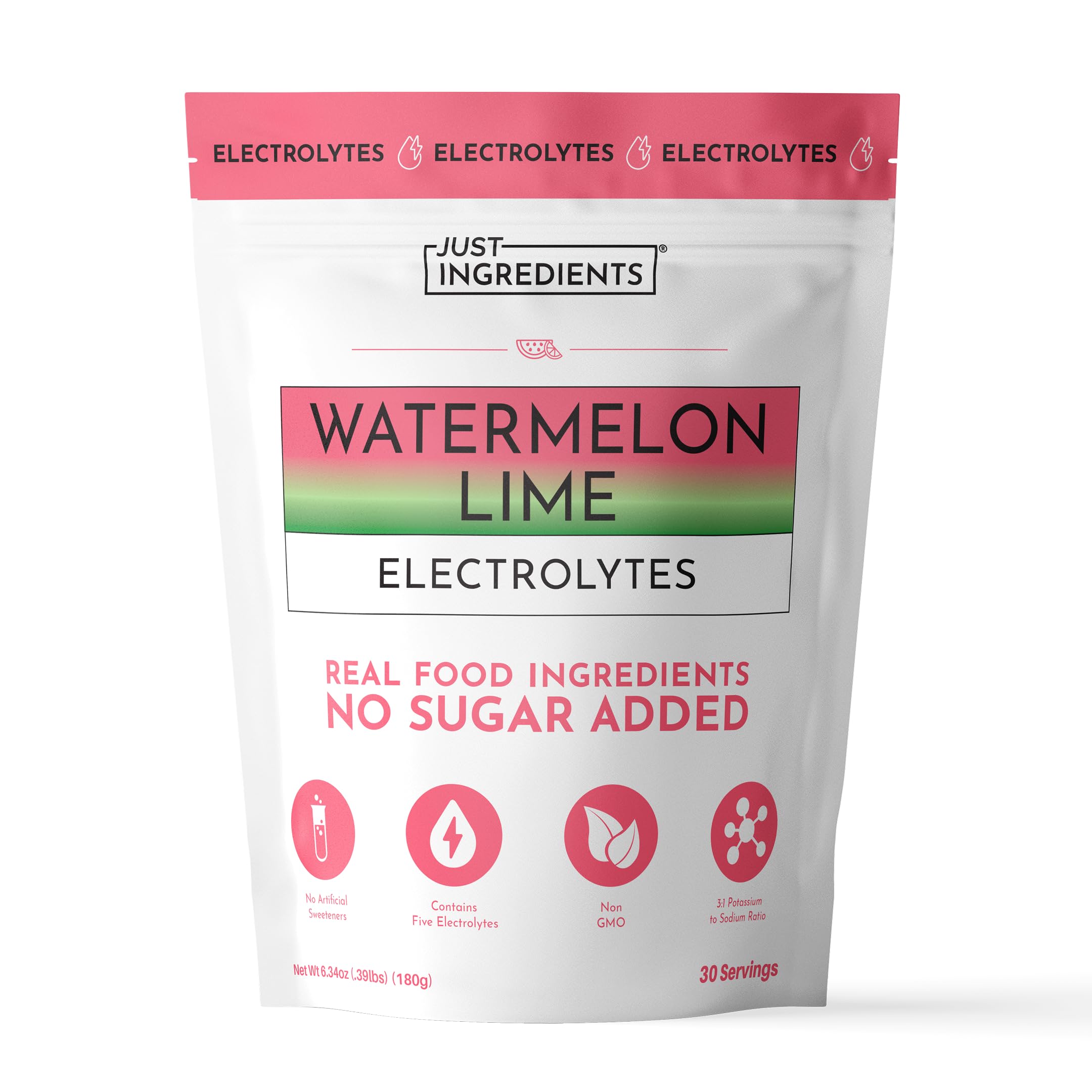 JUST INGREDIENTS Raspberry Lemonade Electrolyte - No Sugar - 30 Servings — Amazon image 11