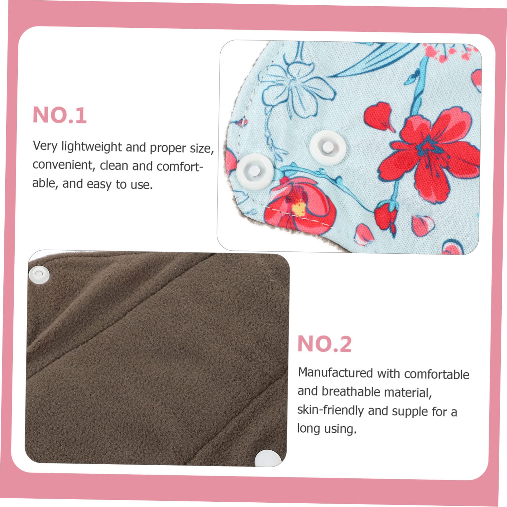 FOMIYES 3 Juegos De Compresas Menstruales Lavables Para Mamá De Carbón Cómodas Y Portátiles.