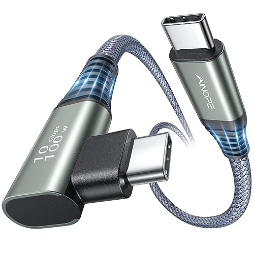 AINOPE Cable USB C a USB C 100 W 6.6 pies, cable de datos USB C 3.2 de 10 Gbps, cargador tipo C de carga rápida, cable de monitor USB C con salida