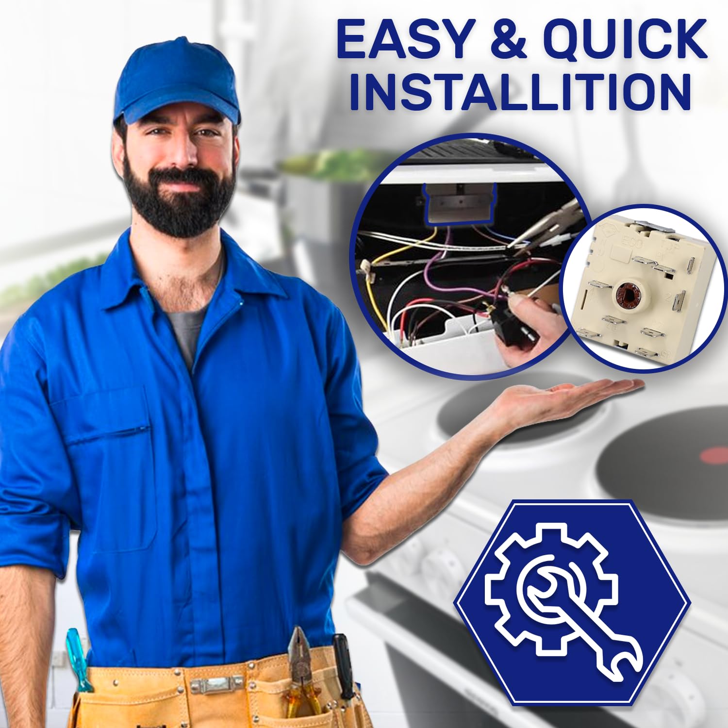 Regulador de Potencia para Quemador de Placa Electrica con Código Original 50.57021.010 - HECHO EN EUROPA - Garantía de 10 Años - MONTERAL
