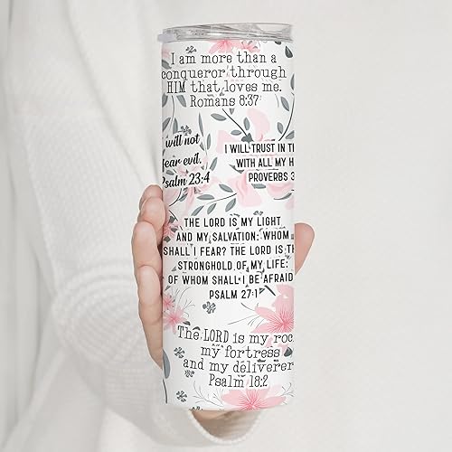 Miniatura 5 de YouNique Designs Vasos cristianos para mujer con tapa y pajita, 20 onzas, regalos cristianos para mujeres, regalos religiosos para mujeres, taza de