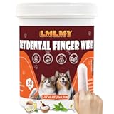 Dog Dental Wipes - Tooth Brushing Kit for Cats & Dogs - Dog Toothbrush Finger Dental Wipes to Remove Plaque & Tartar,Effective Teeth Cleaner (50PCS)