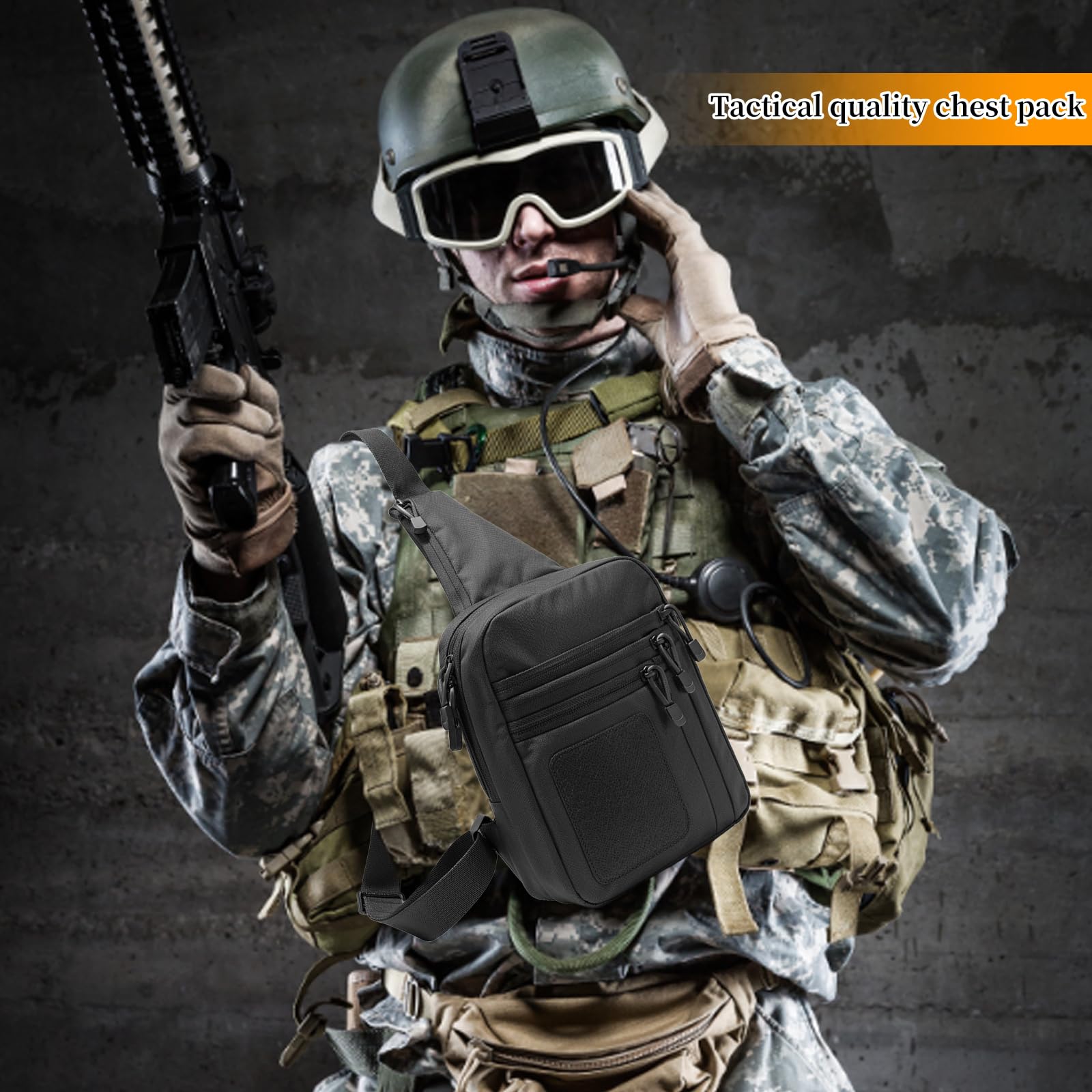 Sac à bandoulière Tactique Militaire Pistolet caché Sac de Transport Camping extérieur Chasse EDC Sac (Camouflage)