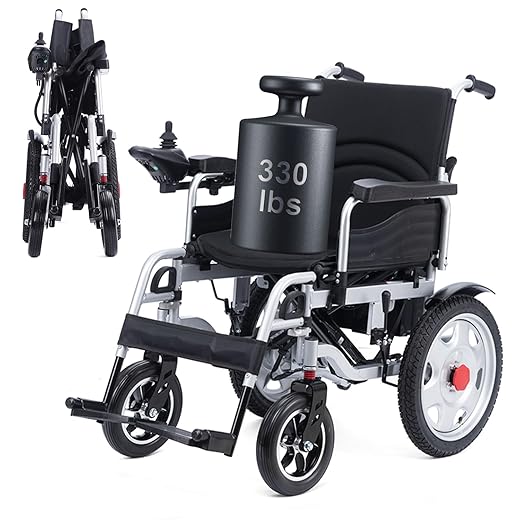 Electric Wheelchair,All Terrain Foldable Electric Wheelchair,Portable Motorized Wheelchair for Senior,Dual 500W Motors,Electric Power Wheelchair,Travel Wheelchairs for Adults (20Miles)330lbs