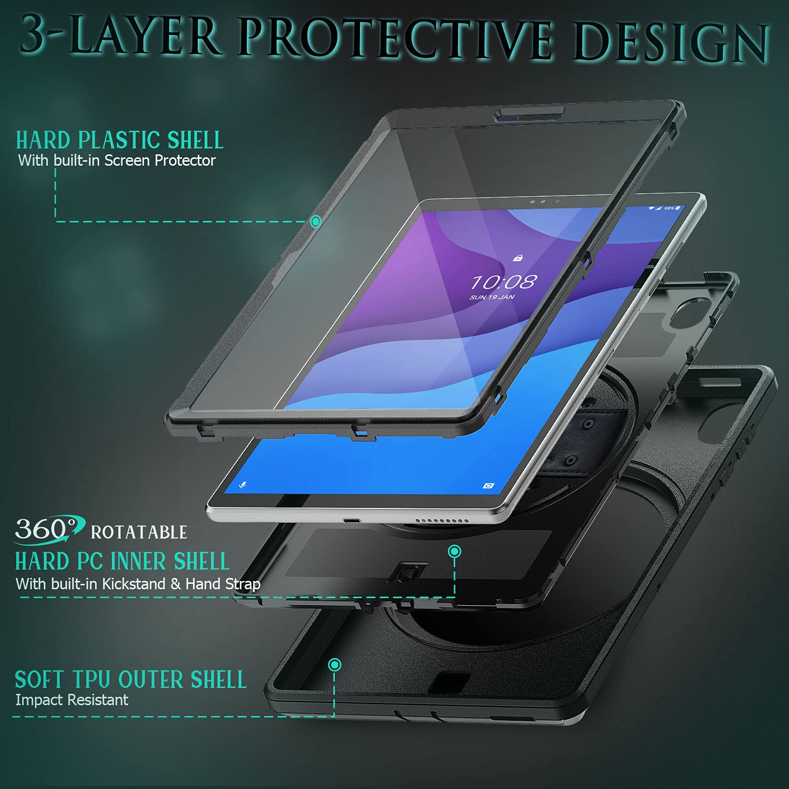 Funda Para Lenovo M10 Hd 2nd Gen Tb-x306f/x/m/n | Meses Sin Interés