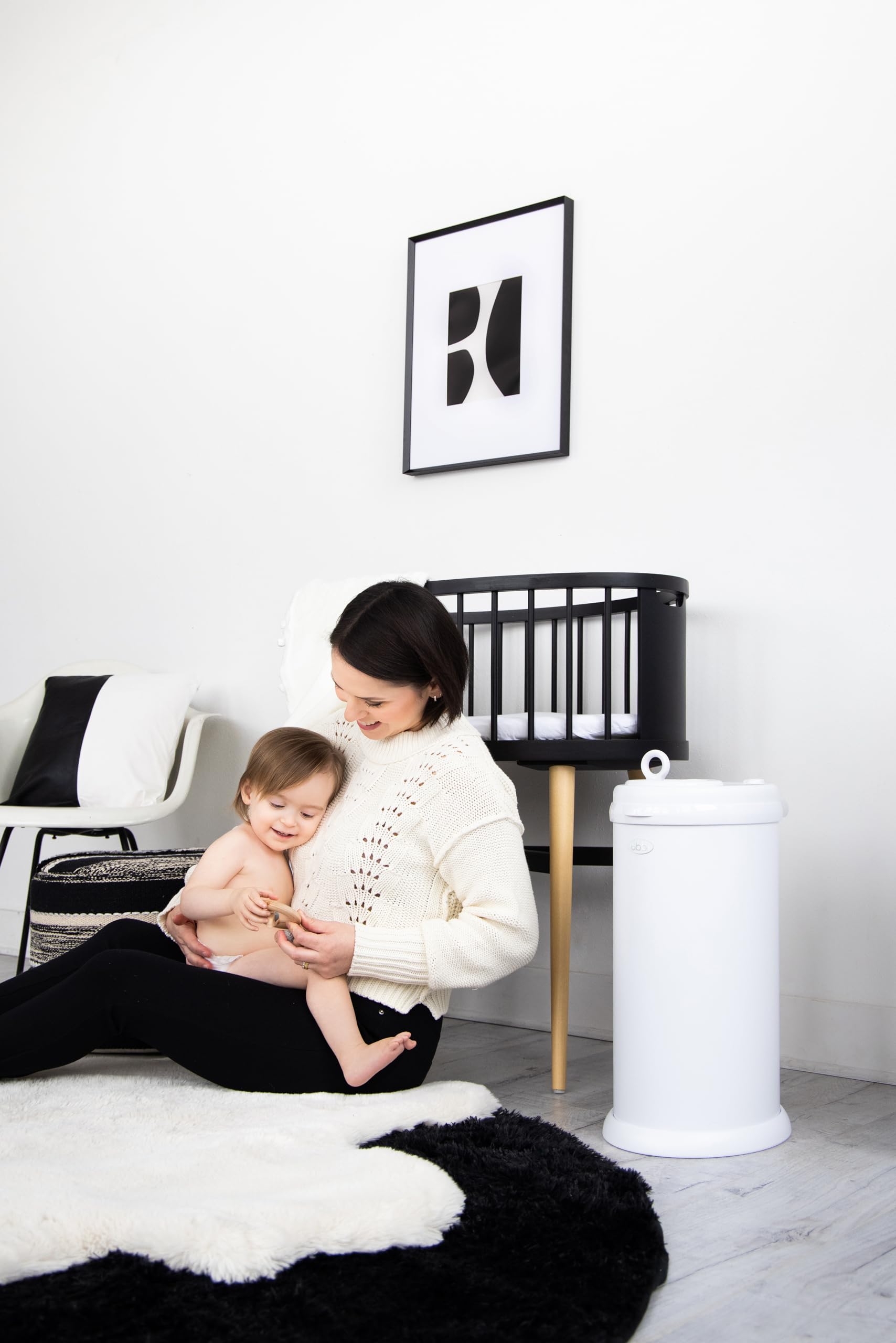 Pattumiera Per Pannolini Ubbi In Acciaio - Senza Sacchetti Speciali, Antiodore, Bianco - Foto 8