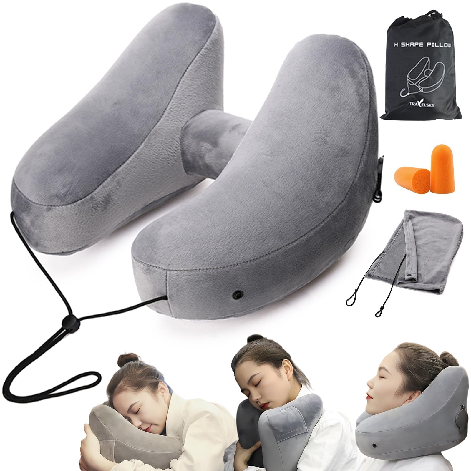 Amazon｜さえだ ネックピロー 飛行機 H型 トラブル枕｜携帯枕