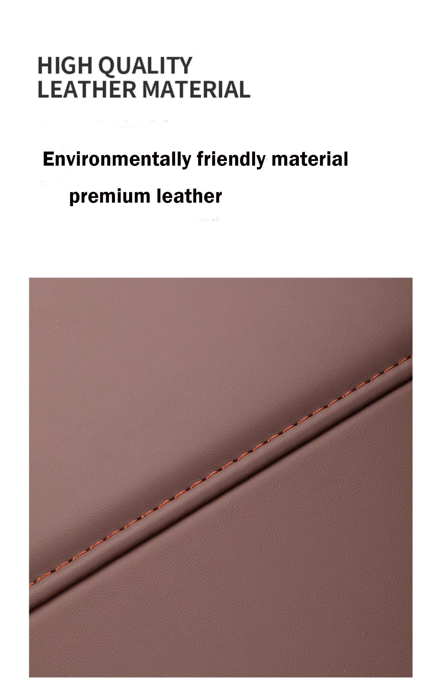 2Pcs Sedile Posteriore Per Auto Protezione Anti-kick Pad per VW Up!, Pelle Impermeabile e Resistente Protettori di Seggiolini Auto per Bambini,C Brown