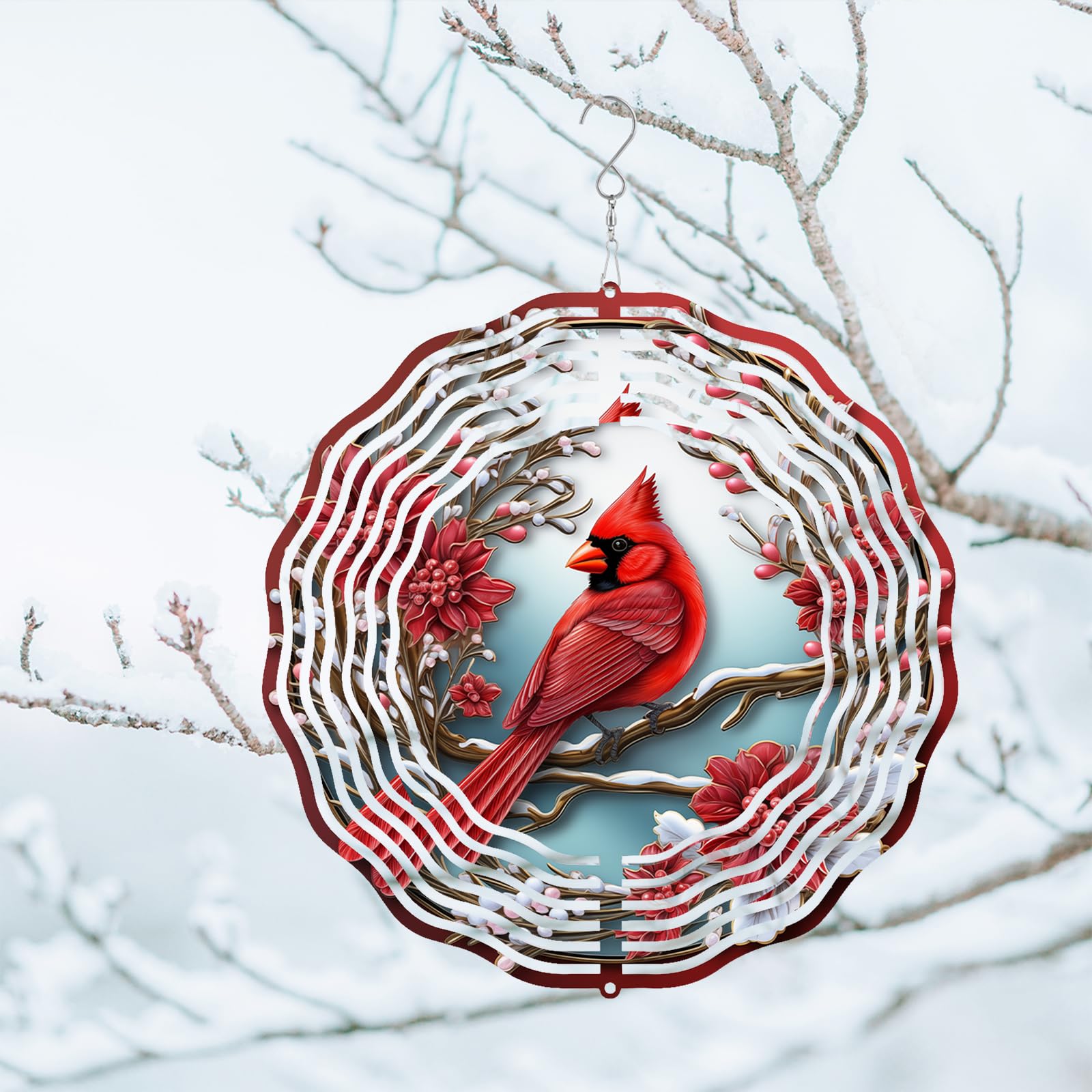 Amazon.com: 3D Cardinal Bird Wind Spinner 10 Inch Stainless Steel