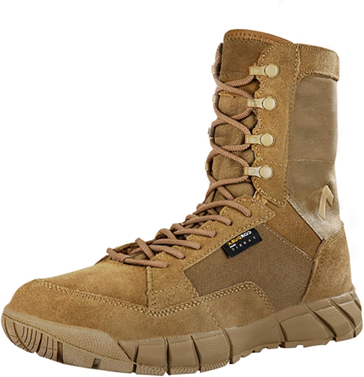 PAVEHAWKMen's 8 inch Tactical Boots Outdoor Casual Lightweight Coyote Military Boots for Hiking Work Combat