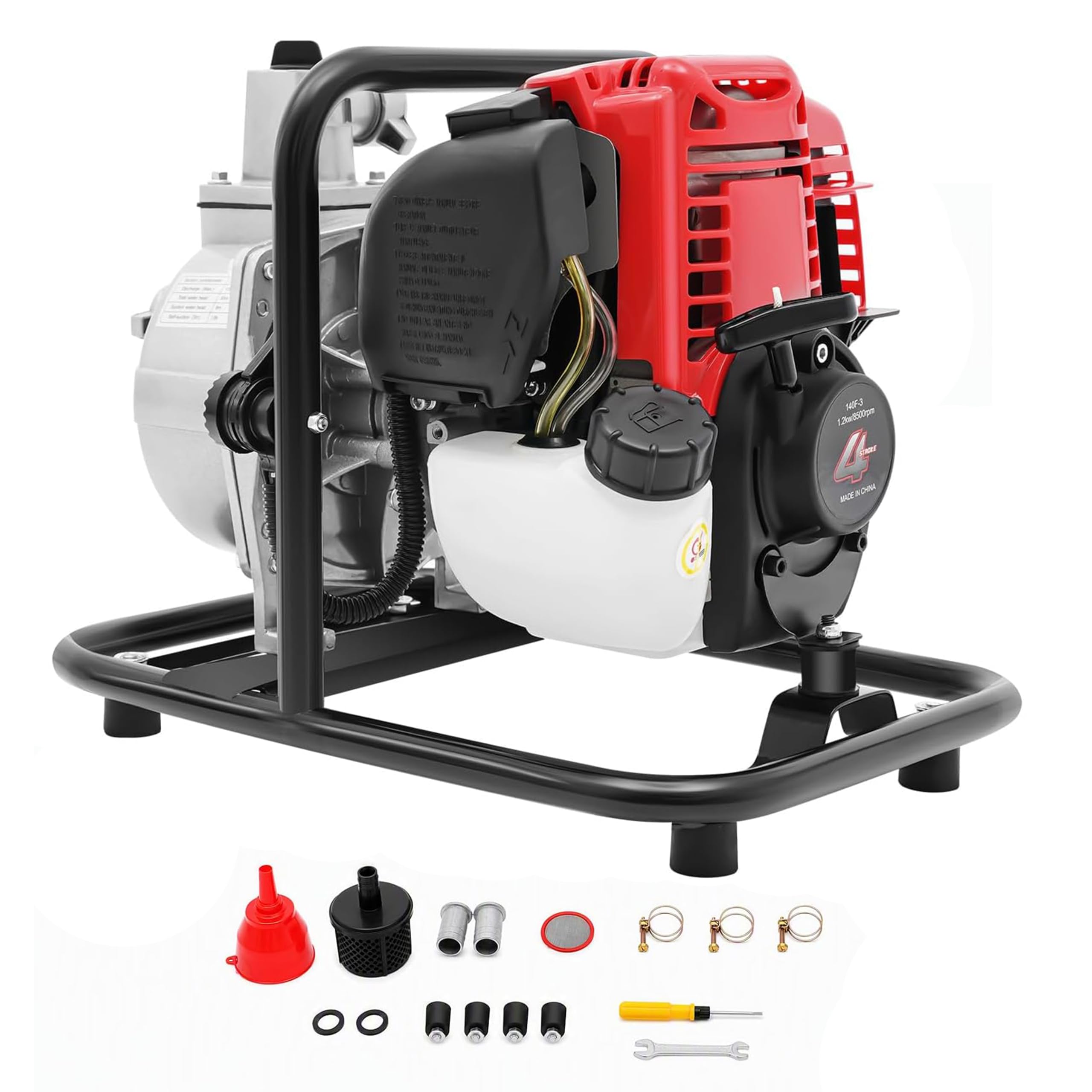 Pompe à Eau Thermique 4 Temps 38 cm³, 1,2 kW, 10 500 tr/min
