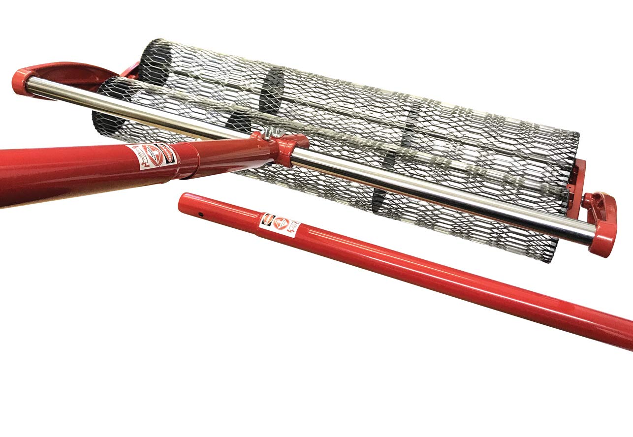 Multicrete Concrete Double Roller Tamp 3Ft Or 4Ft Imprinted Concrete Tools (3Ft (915Mm) Roller Tamp With 2 Poles)