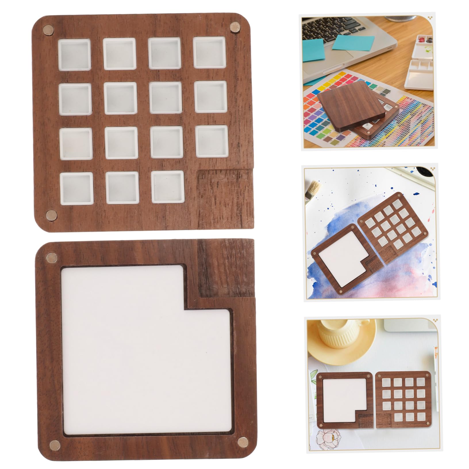 Artibetter 5pièces Boîte à Pigments Aquarelle Palette De Mélange Portable Compartiments pour Gouache Et Peinture Rangement Pratique pour Artistes