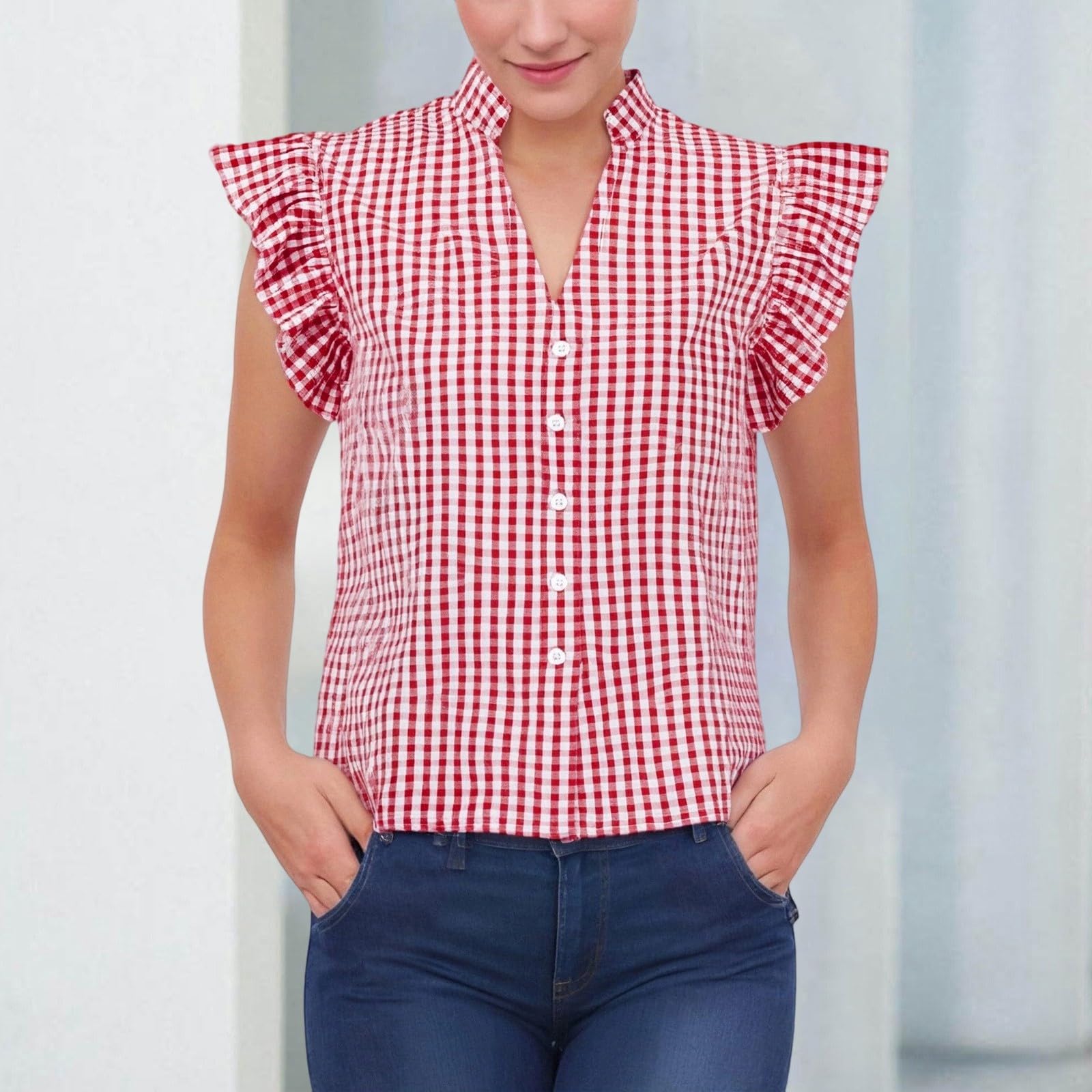 Chemisier traditionnel pour femme - Pour la fête de la bière - Vintage - Cintré - Mode traditionnelle - Chemise à carreaux - Style campagnard - Chemise de bûcheron élégante - Chemisier bavarois
